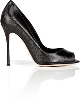 Thumbnail for your product : Sergio Rossi Leather Peep-Toe Pumps