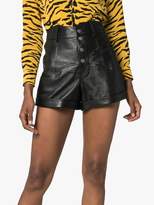 Thumbnail for your product : Saint Laurent high-waisted leather rock-and-roll shorts