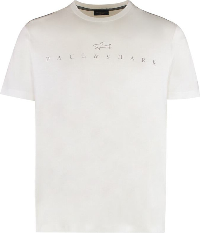 Paul & Shark T-Shirt In Cotton Jersey With Logo Print