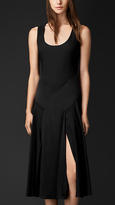 Thumbnail for your product : Burberry Silk Sateen Contrast Detail Dress
