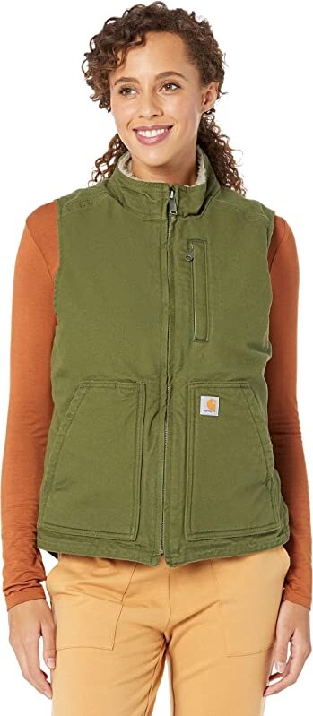 EmilyLe Womens Sherpa Fleece Zip Up Gilets Sleeveless Reversible Vest Warm Jacket Outwear with Pockets 