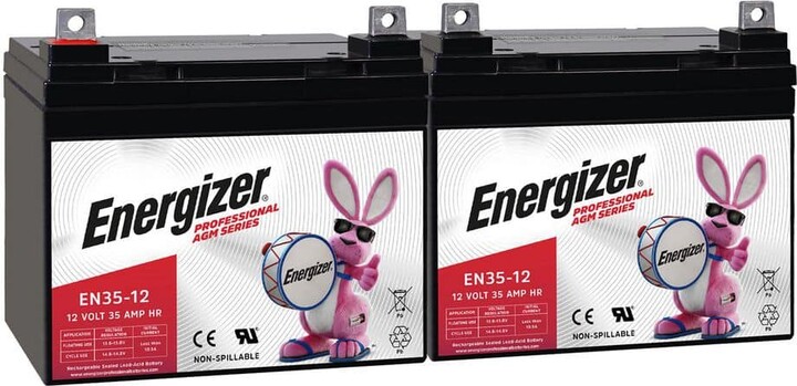 12 Volt 35 Amp Hr, Long Lasting SLA AGM Rechargeable Battery Use In Wheelchairs, Electric Scooters, Backup Power-2 Pack