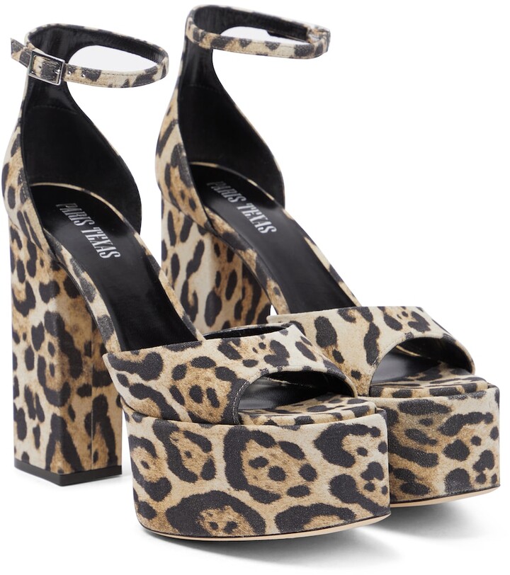 cheetah print platform sandals