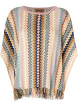 M Missoni knitted patterned poncho