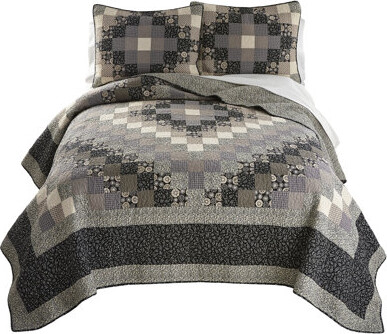 Donna Sharp Lexington Trip 2PC Pieced Cotton Twin Quilt Set