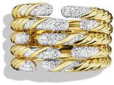 Thumbnail for your product : David Yurman Willow Open Five-Row Ring with Diamonds in Gold
