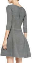Thumbnail for your product : Milly Textured Fit & Flare Knit Dress