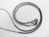Thumbnail for your product : Dripping In Gems Diamond Dagger Pendant on Graduated Silver & Gunmetal Hematite