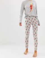 Thumbnail for your product : Lightning Bolt Asos Design ASOS DESIGN mix & match pyjama jersey legging