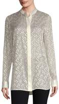 Thumbnail for your product : Lafayette 148 New York Brayden Semi-Sheer Blouse