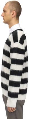Lanvin Striped V-neck Wool Sweater