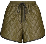 Thumbnail for your product : Self-Portrait Quilted faux leather shorts