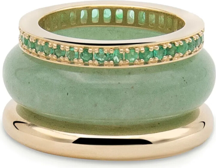 By Pariah 14kt yellow gold Luminous multi-stone stackable ring