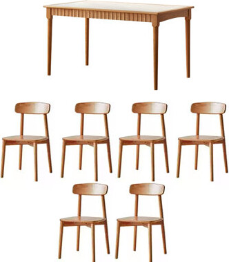ComfySofa.s Simple cherry wood table and chair combination