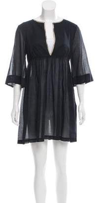 Burberry Nova Check-Trimmed Mini Dress