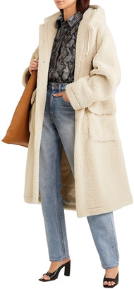 Stand Studio Jessica Oversized Faux Shearling Hooded Coat