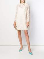 Thumbnail for your product : Valentino floral lace neck bow dress