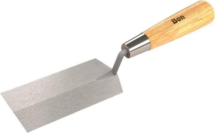 Bon Tool 5 in. x 2 in. Pro Carbon Steel Margin Trowel with Wood Handle