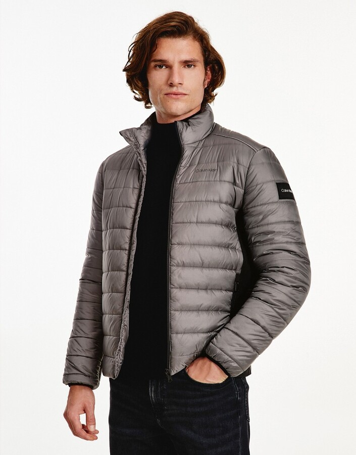 Calvin Klein essential logo puffer jacket in ShopStyle
