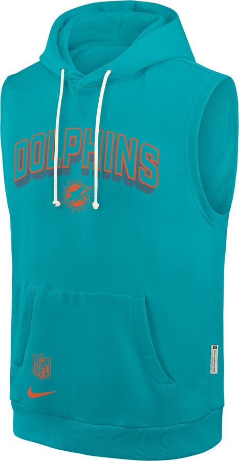 Miami Dolphins Sideline Nike Men's Dri-FIT NFL Sleeveless Pullover Hoodie in Green | 03B43GT9P-B27
