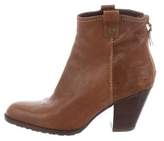 Thumbnail for your product : Stuart Weitzman Leather Pointed-Toe Booties