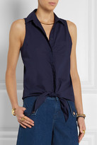 Thumbnail for your product : Equipment Mina tie-front cotton top