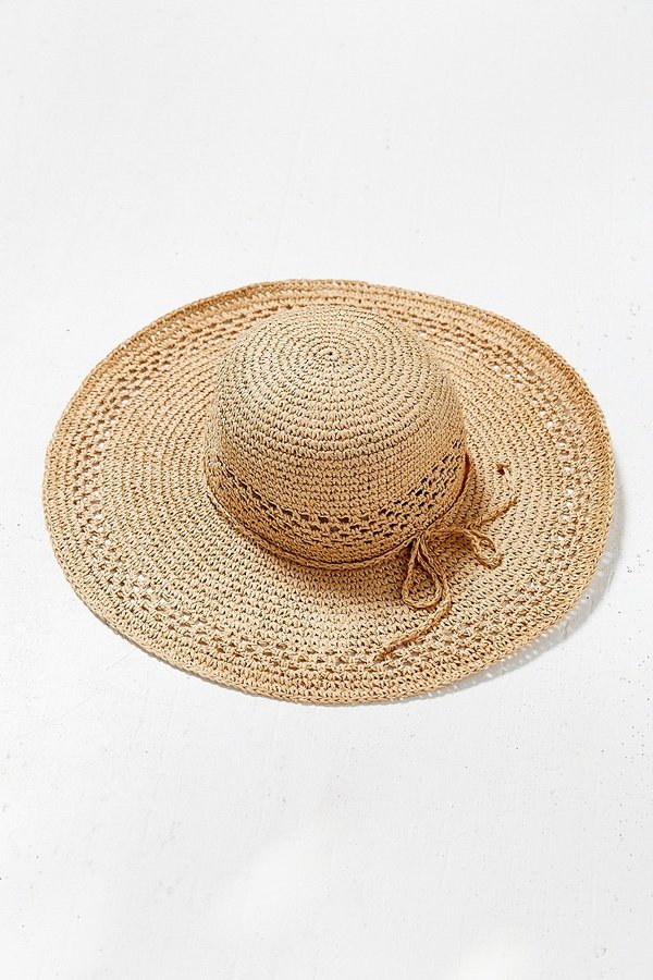 Kimchi & Blue Kimchi Blue Open Weave Floppy Straw Hat ShopStyle