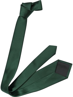 Forzieri Forest Green Solid Silk Tie