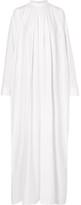 Jil Sander - Lattice-trimmed Pleated Cotton-poplin Maxi Dress - White