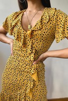 Thumbnail for your product : boohoo Dalmatian Print Ruffle Tea Dress