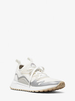 Thumbnail for your product : Michael Kors Nolan Mesh and Rubberized Leather Trainer
