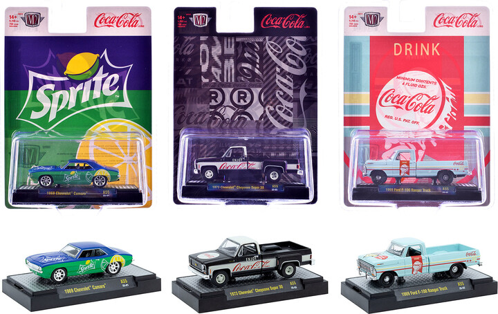 M2 "Sodas" Set of 3 pieces Release 55 Limited Edition to 10000 pieces Worldwide 1/64 Diecast Model Cars by Machines