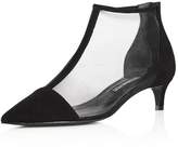 Thumbnail for your product : Charles David Women's Parlour Suede & Mesh Pointed Toe Kitten Heel Booties