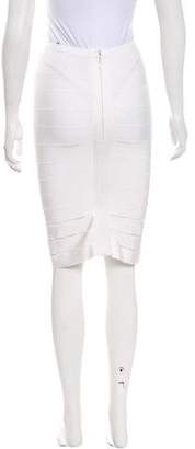 Herve Leger Bodycon Knee-Length Skirt