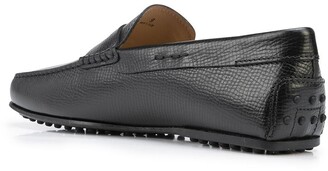 Tod's Grained Leather Penny Loafers