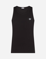 Thumbnail for your product : Dolce & Gabbana Cotton Jersey Bi-Elastic Vest With Patch