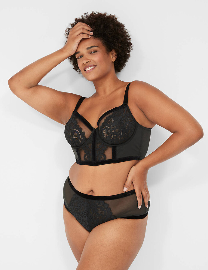 Cotton Boost Plunge Bra With Lace