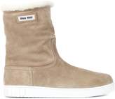 Thumbnail for your product : Miu Miu Suede and shearling ankle boots