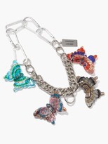 Thumbnail for your product : Chopova Lowena Butterfly-charm Stainless Steel Necklace - Multi