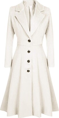 long winter white wool coat