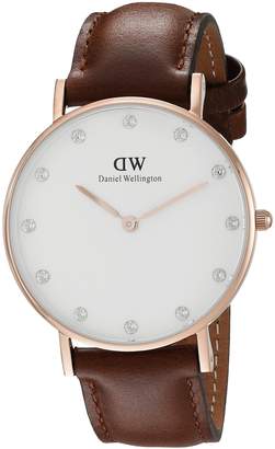 Daniel Wellington Womens Analogue Quartz Watch with Leather Strap 0950DW