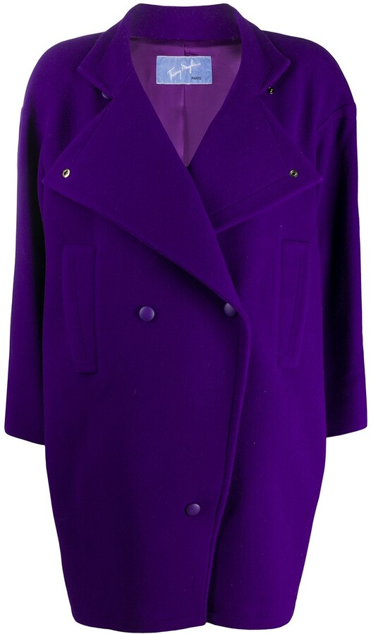 purple wool coats