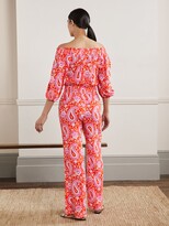 Thumbnail for your product : Boden Off Shoulder Paisley Print Jumpsuit, Papaya