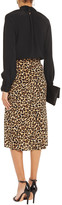 Thumbnail for your product : Veronica Beard Ruched Leopard-print Silk-blend Dress