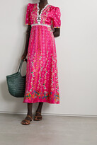 Thumbnail for your product : Saloni Tabitha Printed Silk-satin Jacquard Maxi Dress
