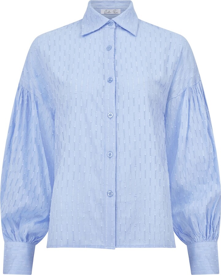 Lula-Ru Ida Cotton Shirt Blue