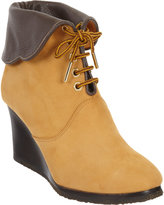 Thumbnail for your product : Chloé Suede Cuffed Wedge Ankle Boot