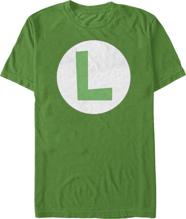 Nintendo Men's Luigi Circle Icon Graphic T-Shirt