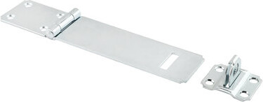 PrimeLine Prime-Line Safety Hasp, 6 in., Steel Construction, Zinc Plated Finish, Fixed (Single Pack)