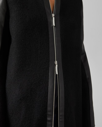 Ted Baker VIPPER Faux leather sleeve wool coat